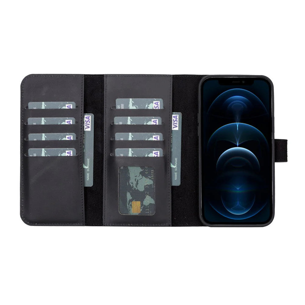 Santa I Phone 13 Pro Max Leather Detachable Wallet Case
