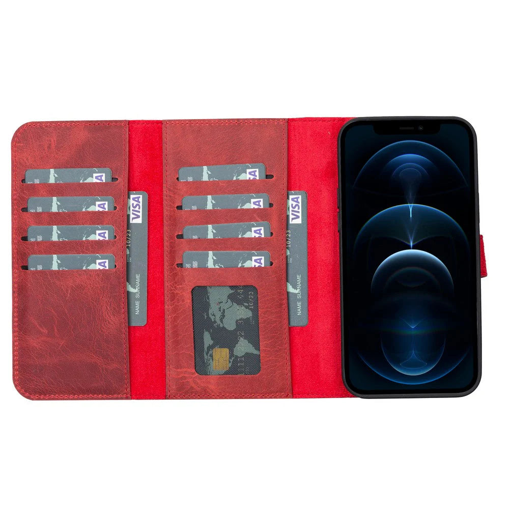 Santa I Phone 13 Pro Max Leather Detachable Wallet Case