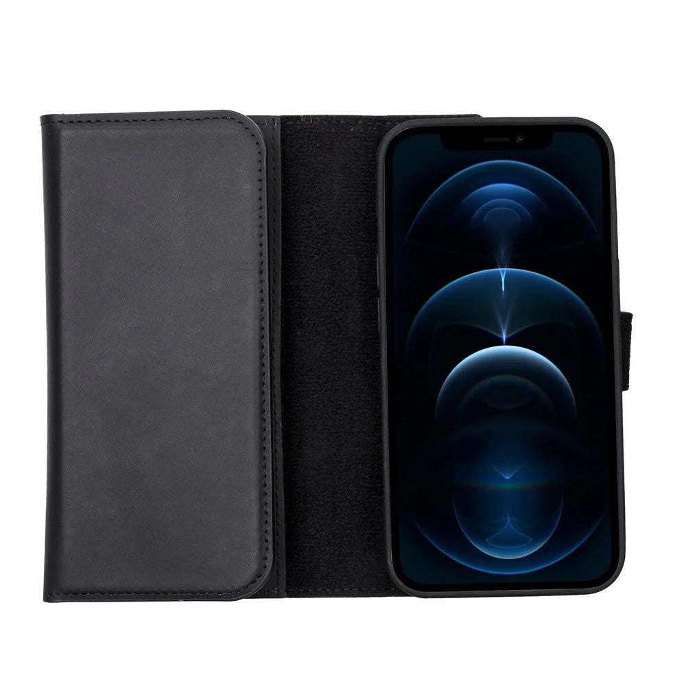 Santa I Phone 13 Pro Leather Detachable Wallet Case