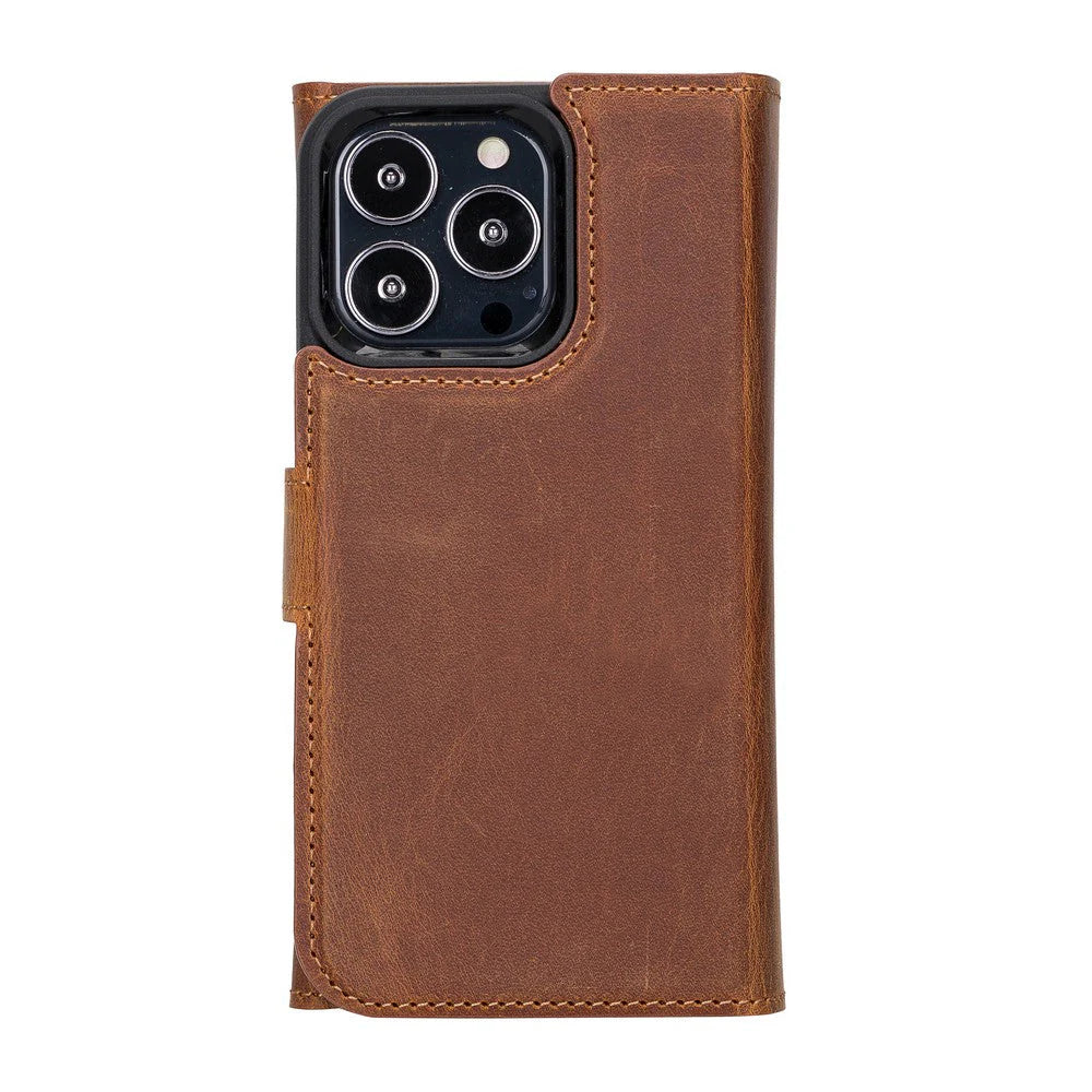 Santa I Phone 13 Pro Leather Detachable Wallet Case