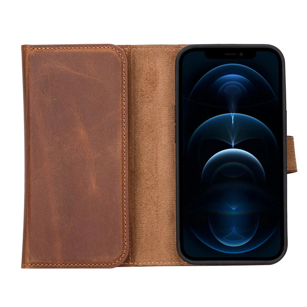 Santa I Phone 13 Pro Leather Detachable Wallet Case