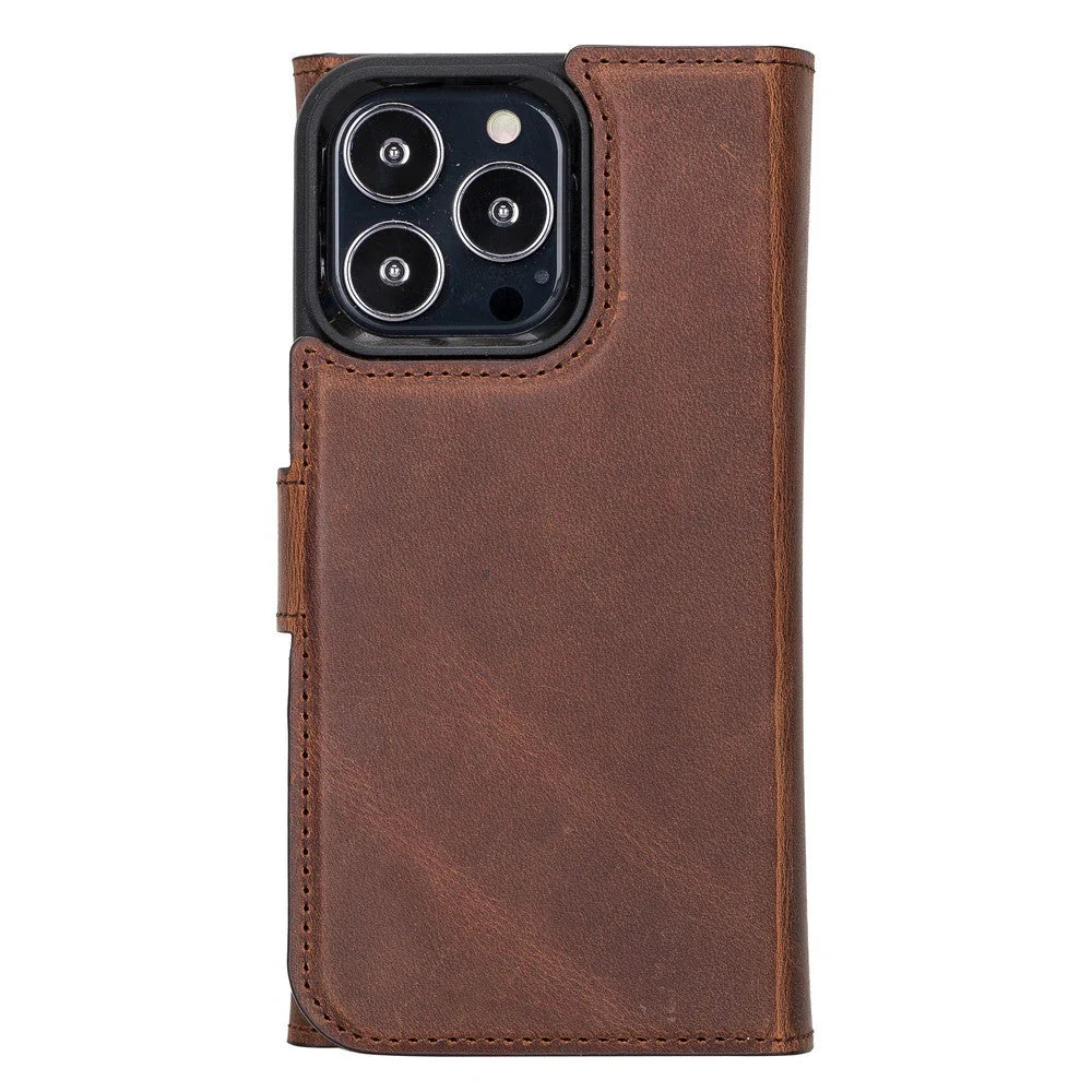 Santa I Phone 13 Pro Leather Detachable Wallet Case