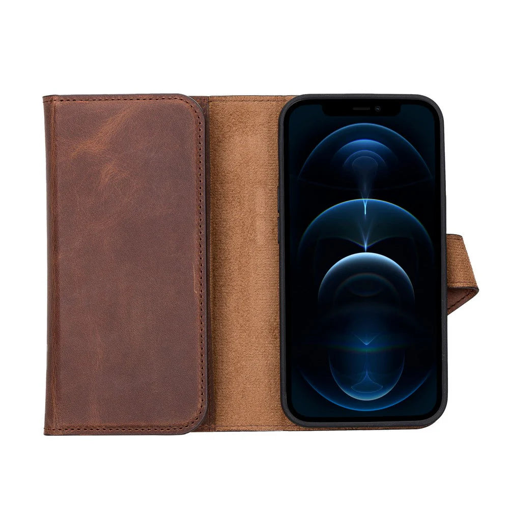 Santa I Phone 13 Pro Leather Detachable Wallet Case