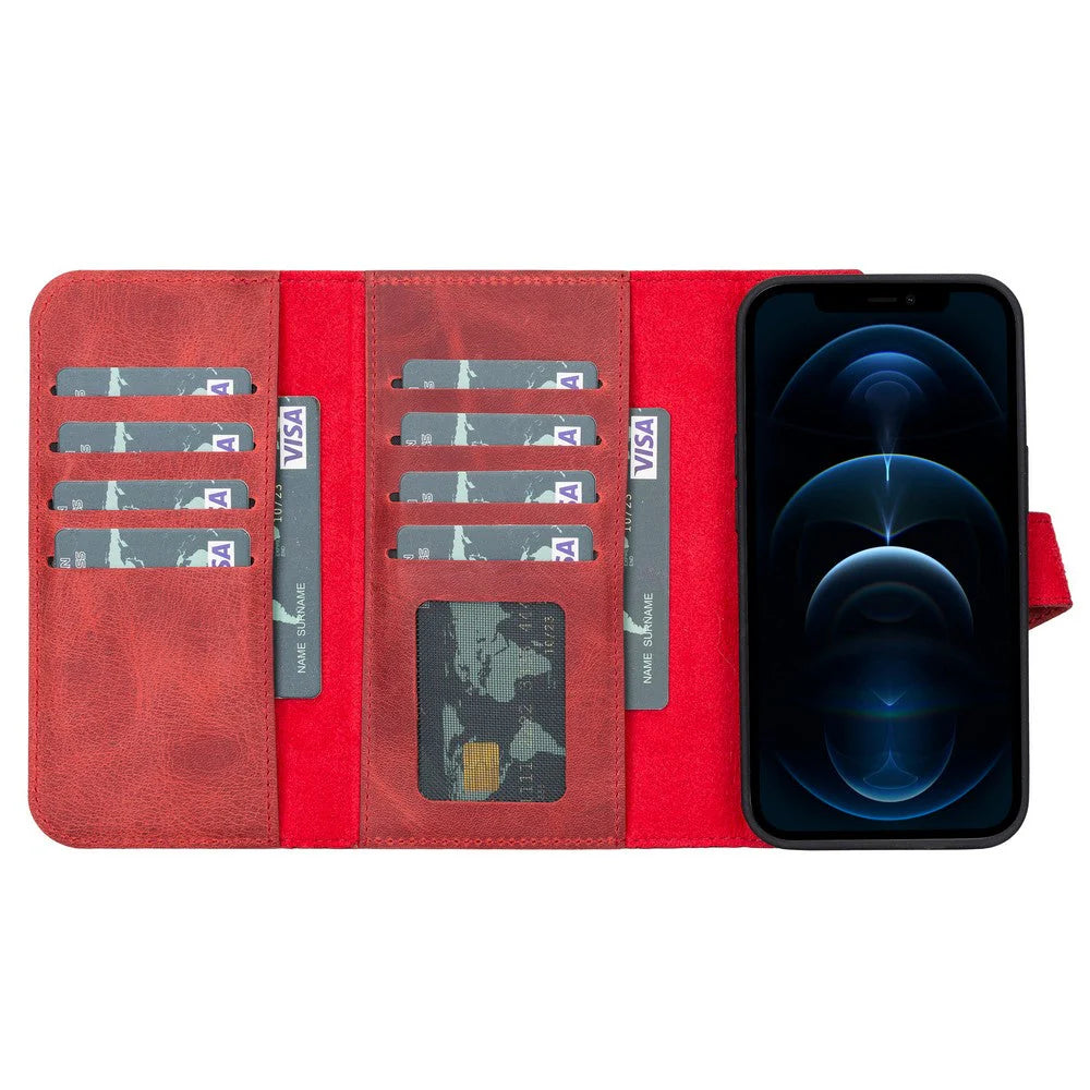 Santa I Phone 13 Pro Leather Detachable Wallet Case