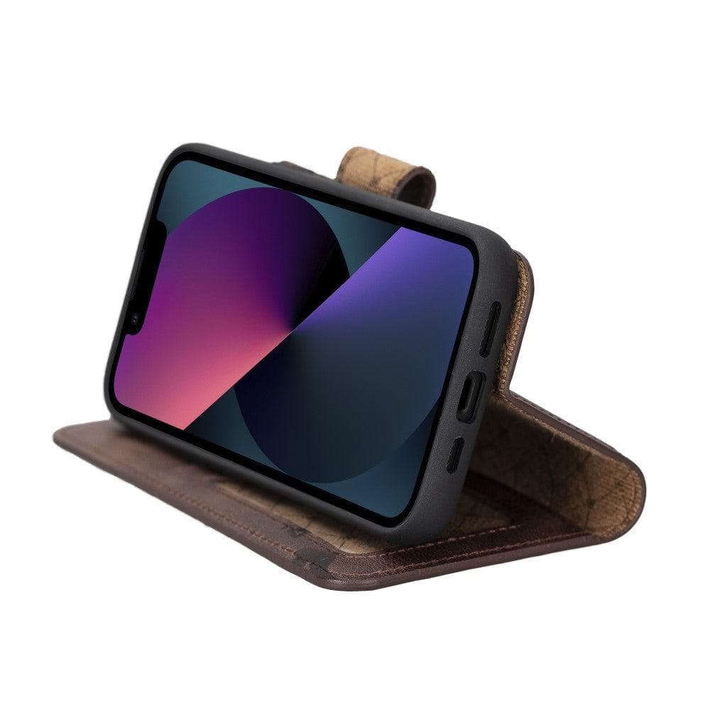Magic iPhone 14 Darker Color Leather Detachable Wallet Case