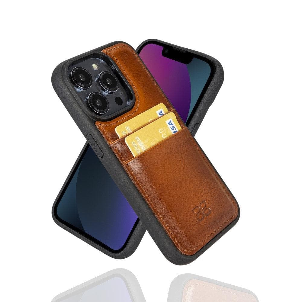 Bouletta Apple iPhone 14 Series Leather Back Cover with Card Holder