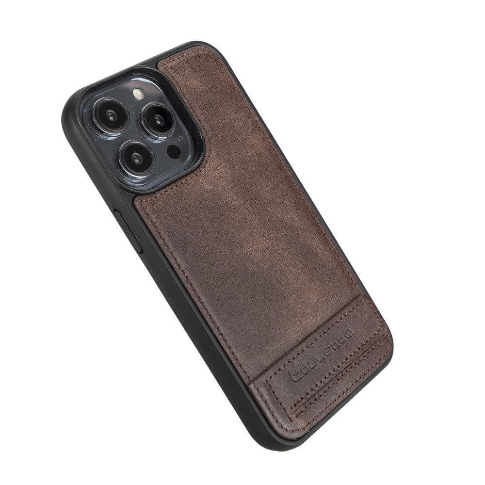 Bouletta Apple iPhone 14 Series Leather Back Cover with Stand