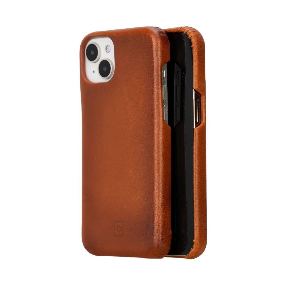 Bouletta Apple iPhone 15 Series Full Leather Coating Back Cover iPhone 15 Plus / Tan