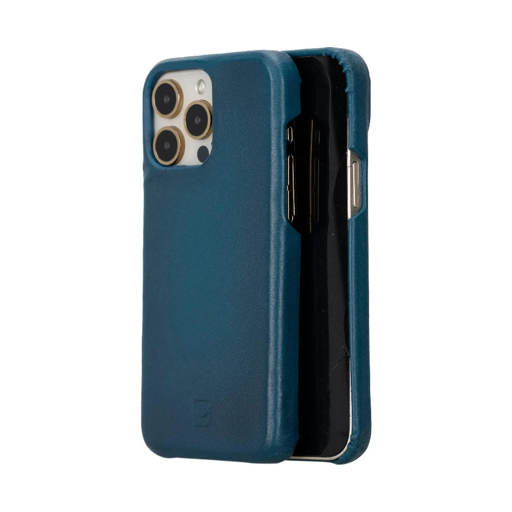 Bouletta Apple iPhone 15 Series Full Leather Coating Back Cover iPhone 15 Pro Max / Blue