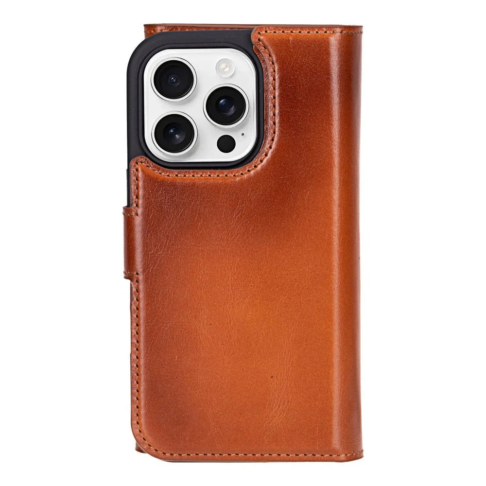 Santa I Phone 16 Pro Leather Detachable Wallet Case