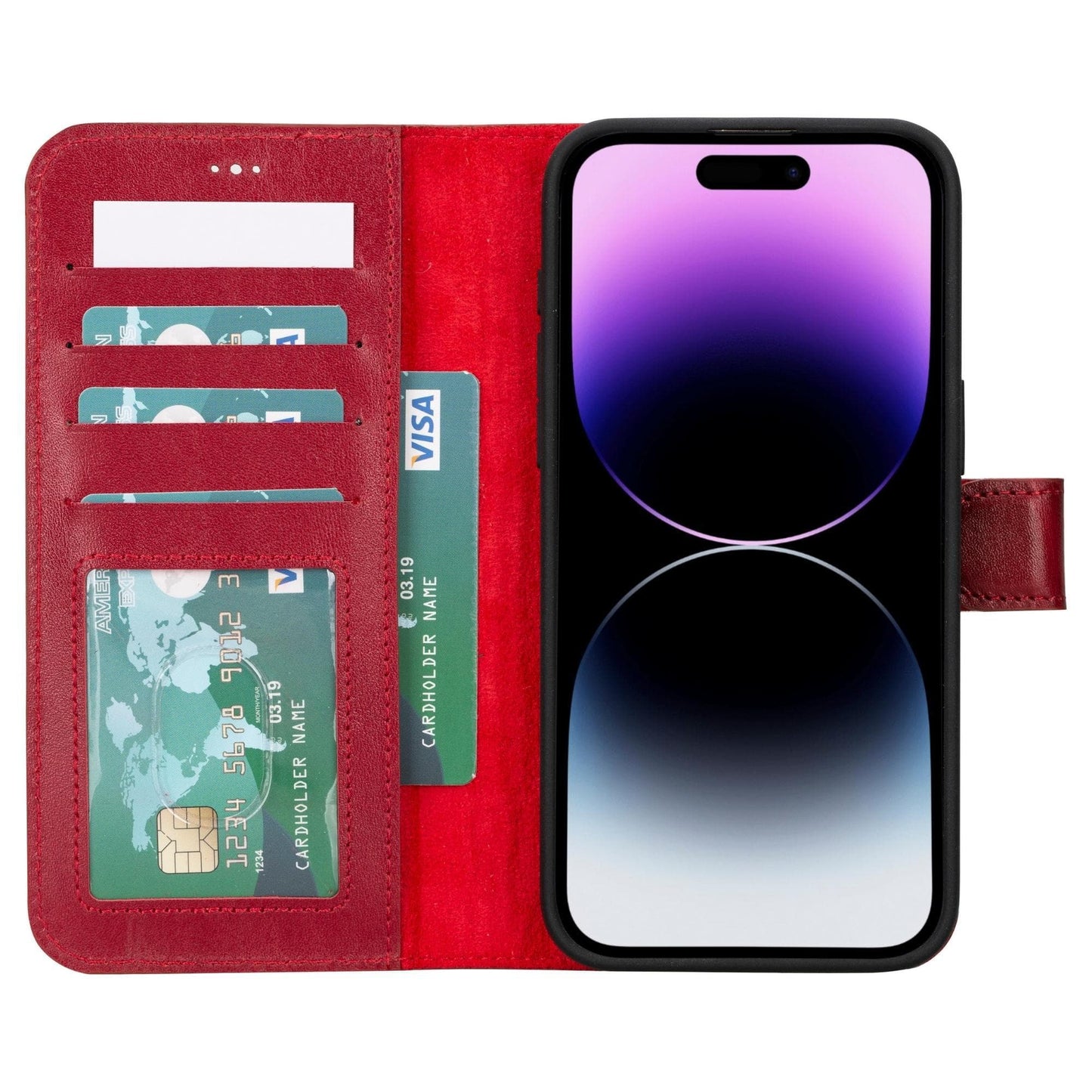 Magic I Phone 15 Pro Detachable Leather Wallet Case