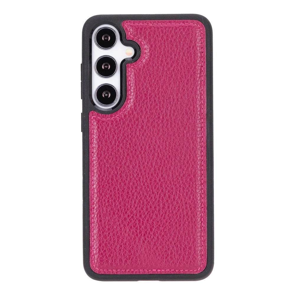 PLM Flexible Leather Back Cover for Samsung Galaxy S24 Plus Fuchsia