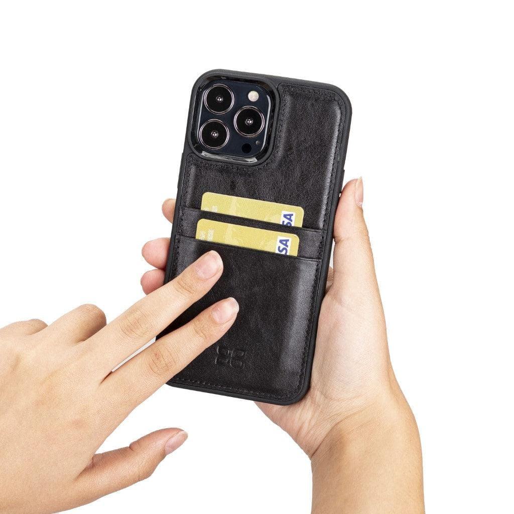 Flex Cover Leather iPhone 13 Pro Case with Card Holder