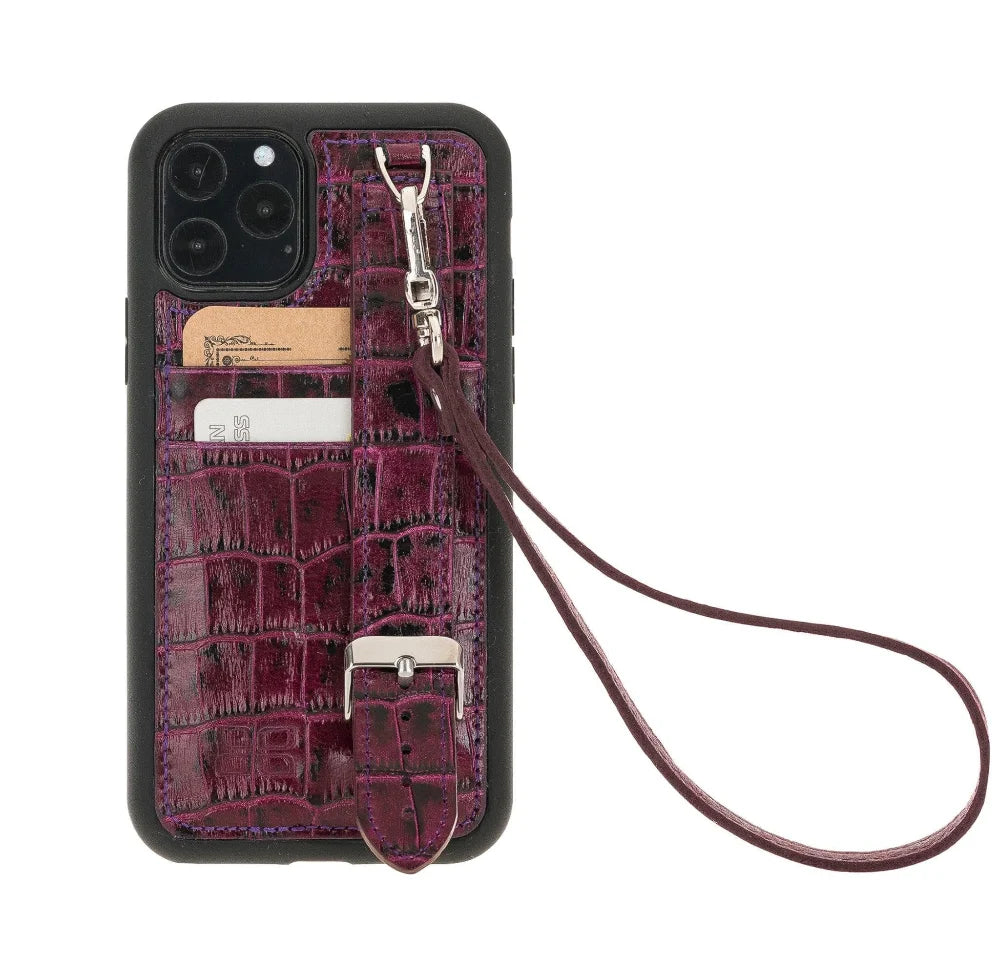 Bouletta Flexible Leather Back Cover with Hand Strap for iPhone 11 Series