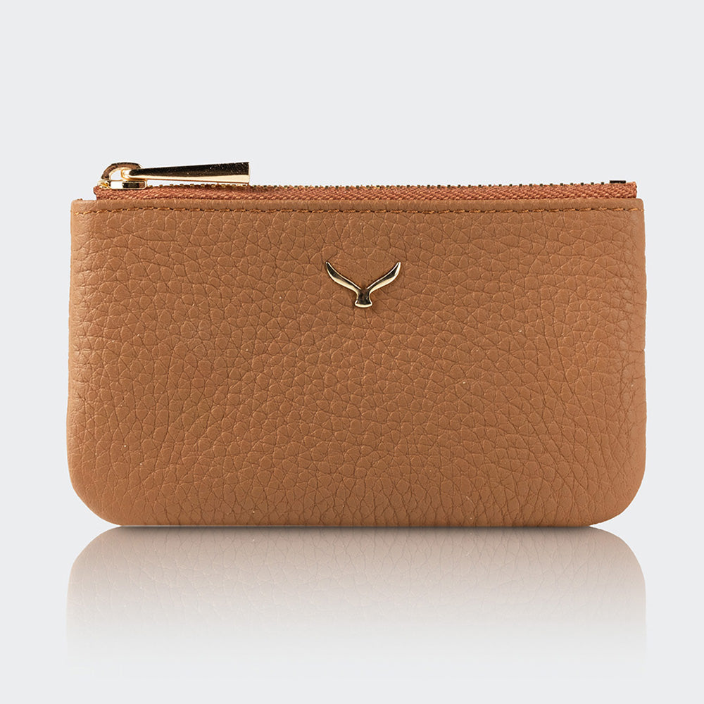 Unisex Leather Coin Purse With Zipper