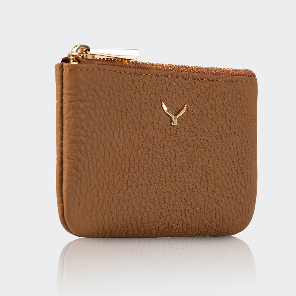 Unisex Leather Coin Purse With Zipper