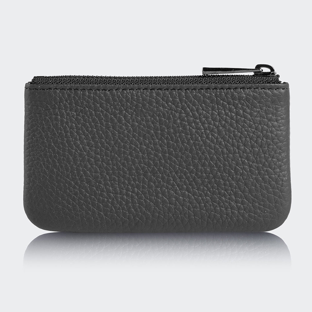 Unisex Leather Coin Purse With Zipper