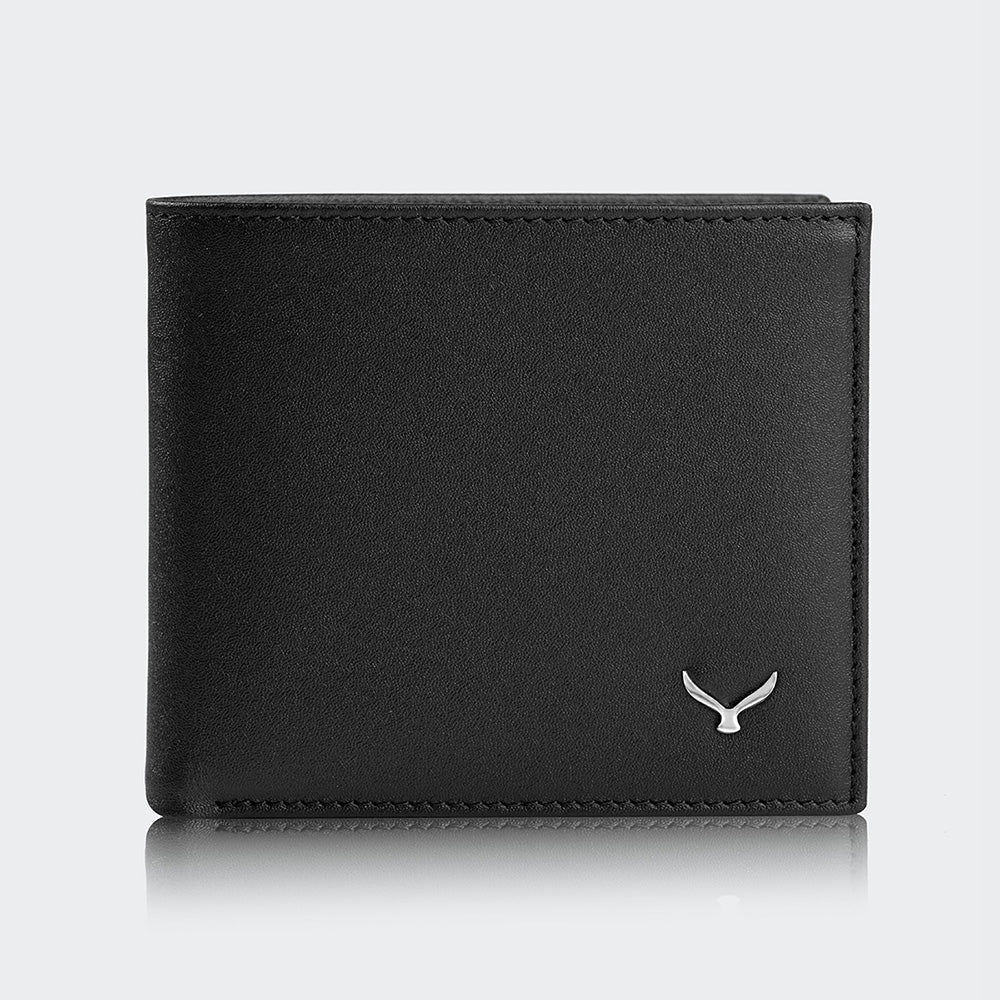 Men Leather Wallet With Two Compartments And Coin Packets