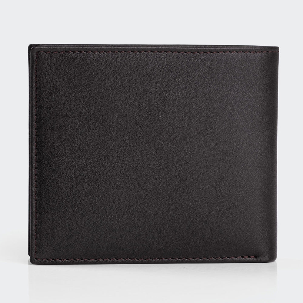 Men Leather Wallet With Two Compartments And Coin Packets
