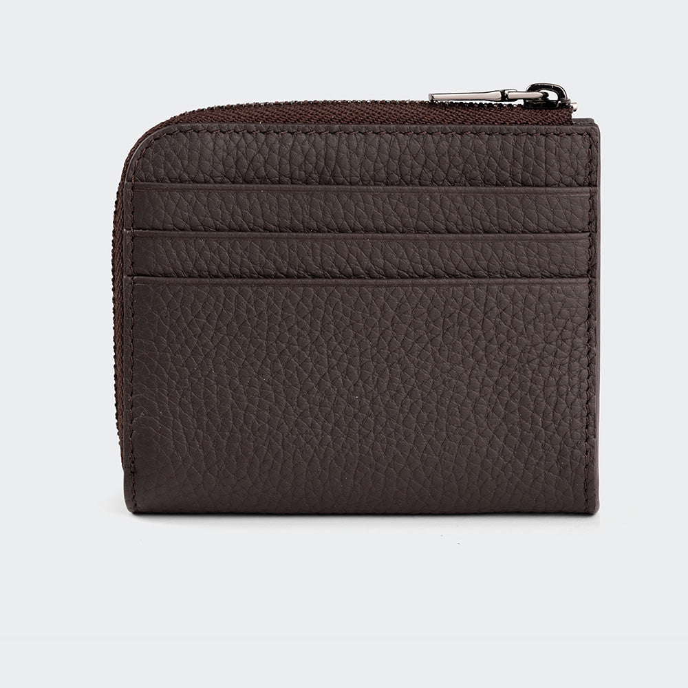 Men Leather Card Holder With Zipper