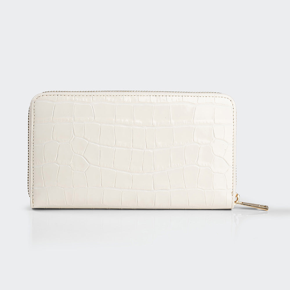 Women Large Leather Wallet With Triple Compartments