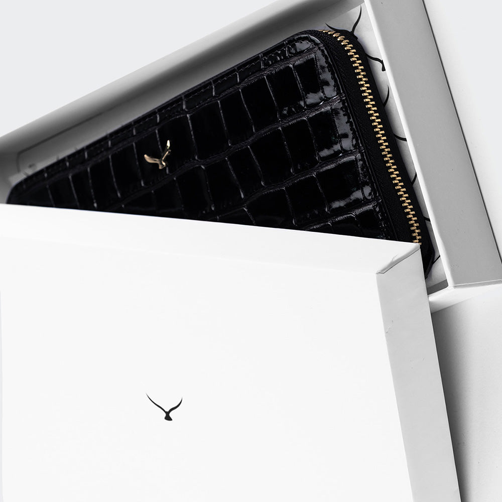 Women Large Leather Wallet With Triple Compartments