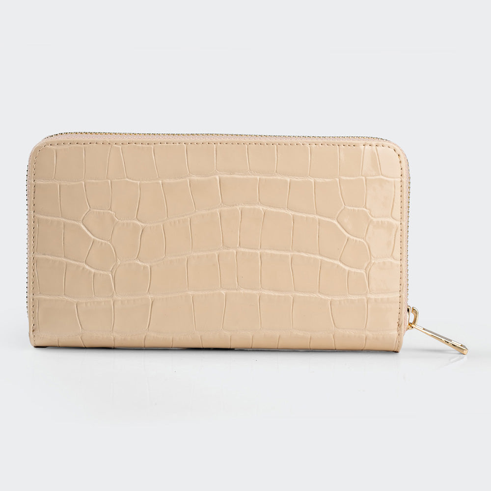 Women Large Leather Wallet With Triple Compartments