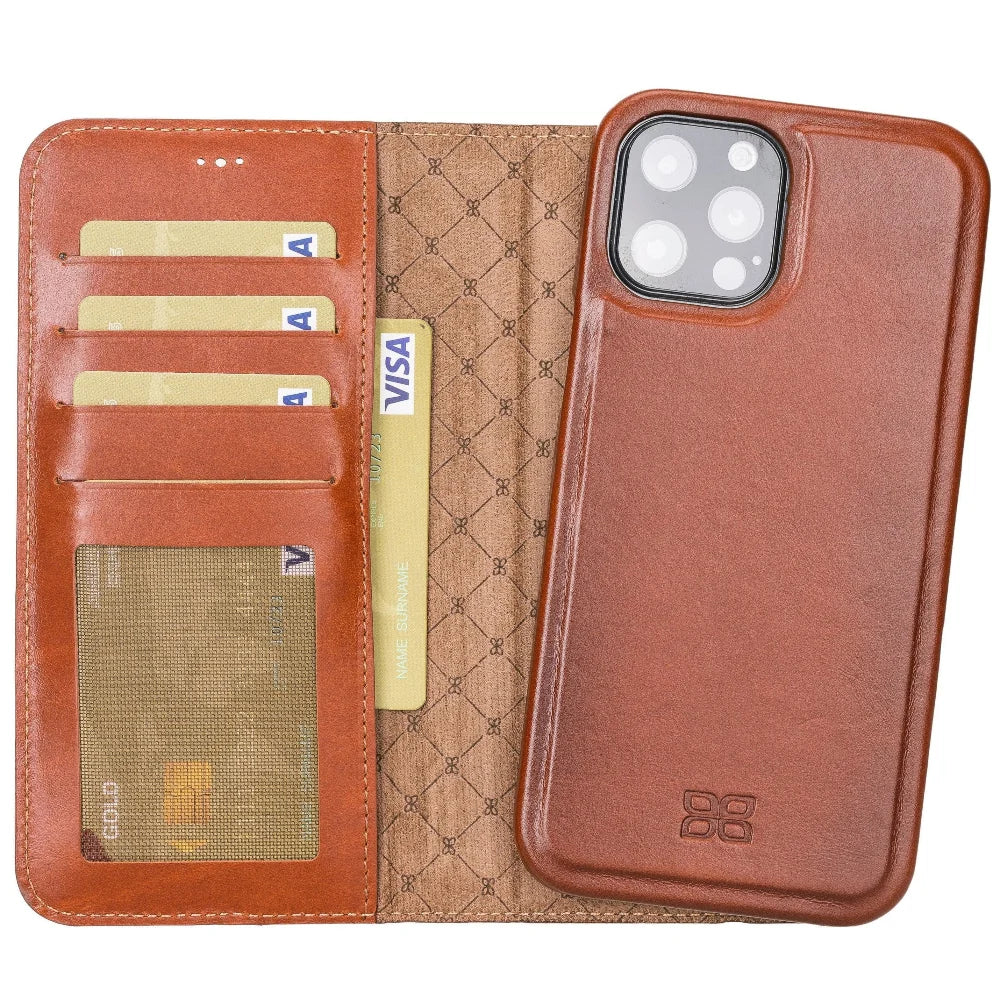 Bouletta F360 Magnetic Detachable Leather Wallet Cases for Apple iPhone 12 Series iPhone 12 Promax / Black
