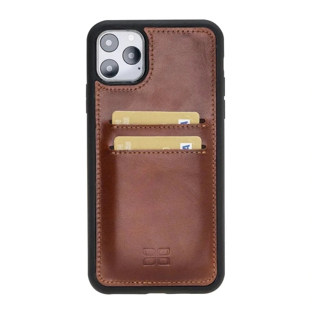 Bouletta Bouletta Flexible Leather Back Cover With Card Holder for iPhone 11 Series iPhone 11 Promax / Brown