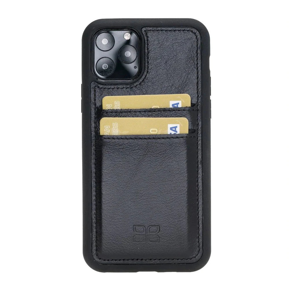 Bouletta Bouletta Flexible Leather Back Cover With Card Holder for iPhone 11 Series iPhone 11 Pro / Black