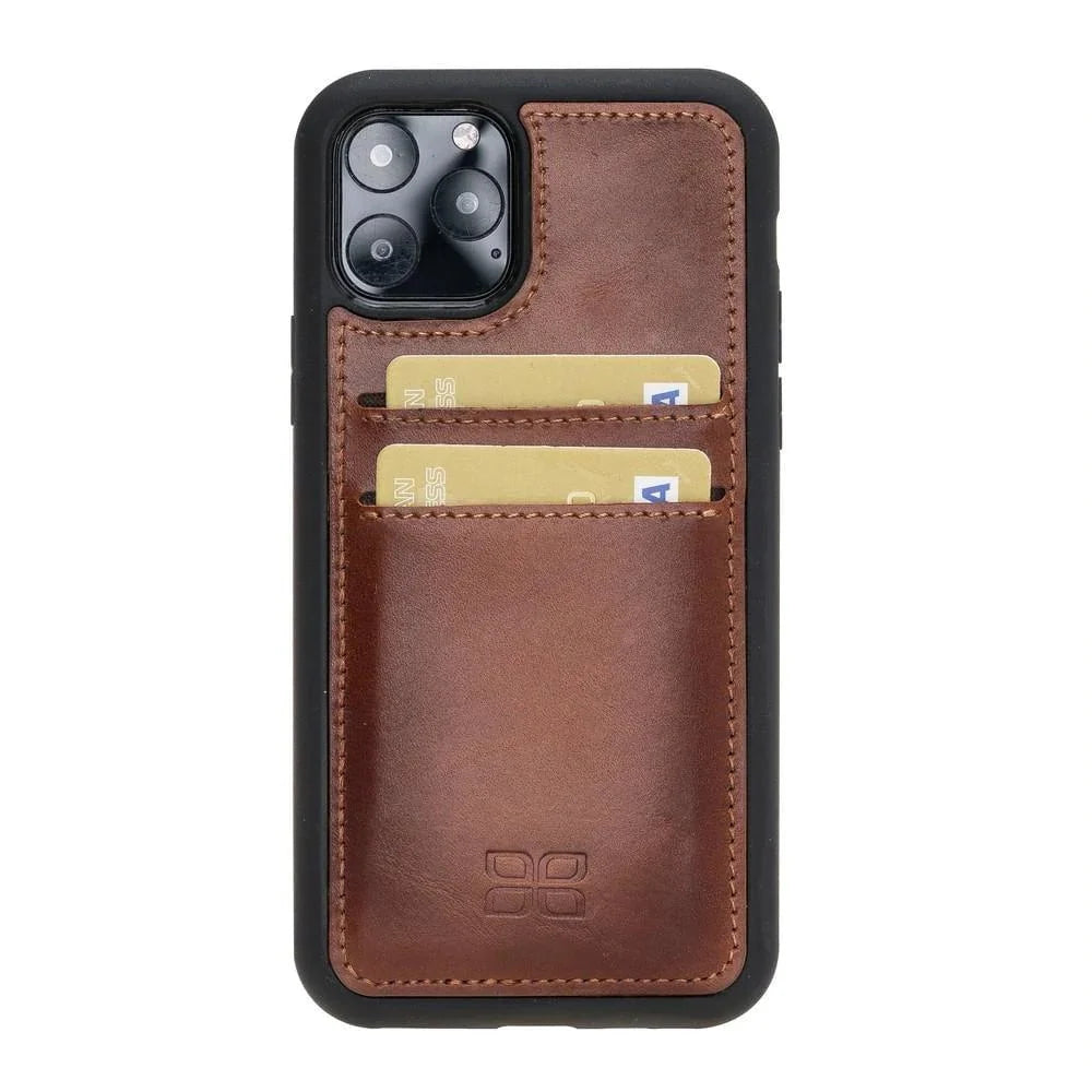 Bouletta Bouletta Flexible Leather Back Cover With Card Holder for iPhone 11 Series iPhone 11 Pro / Tan