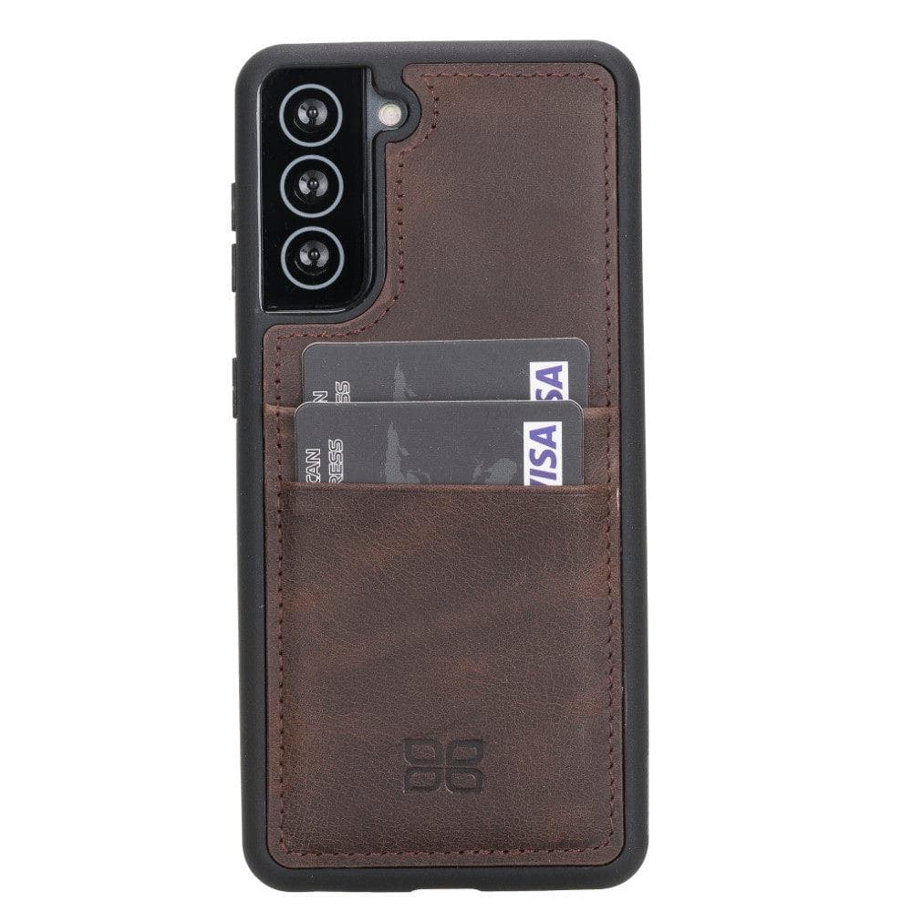 Bouletta Flex Cover Back with Card Holder Leather Cases for Samsung Galaxy S21 Series