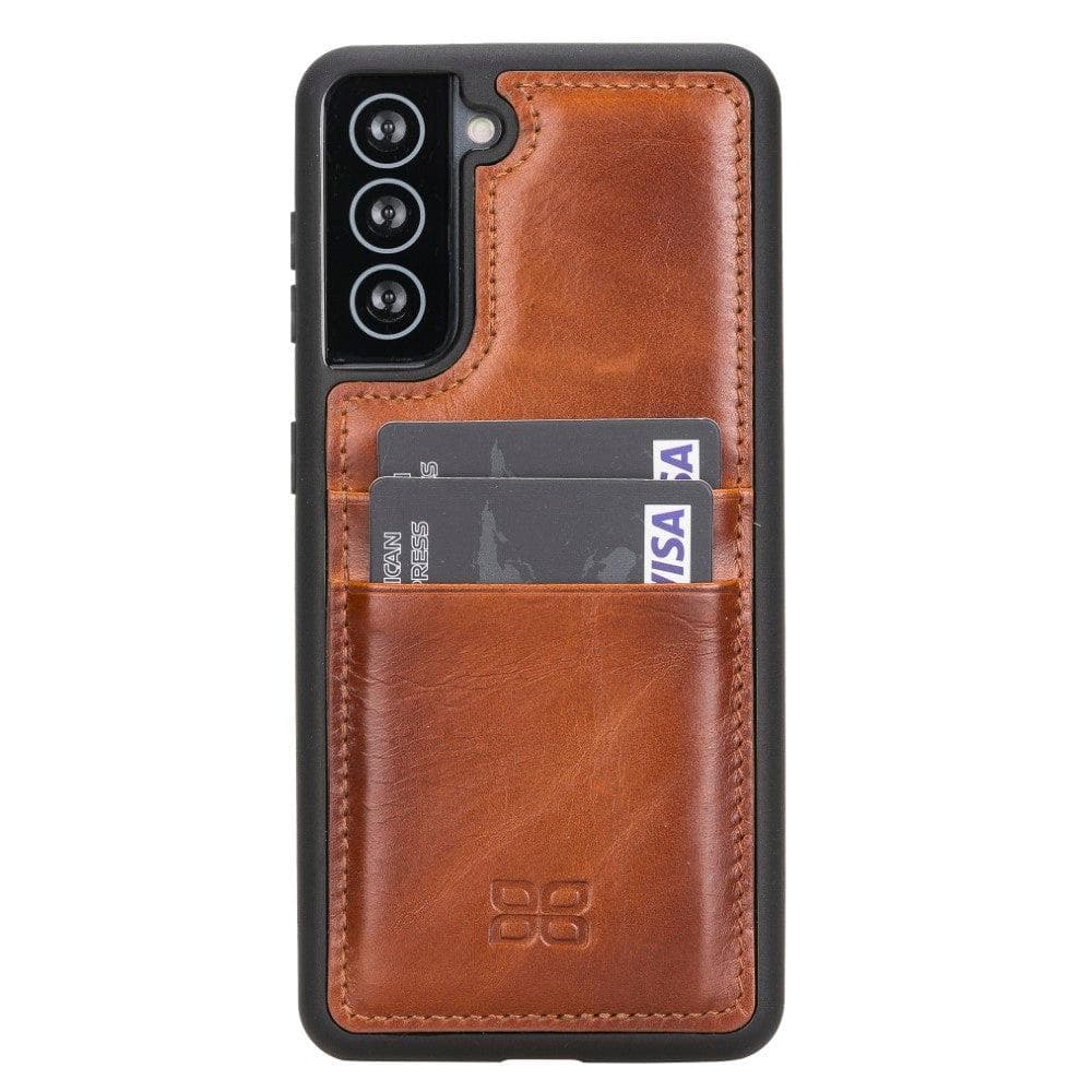 Bouletta Flex Cover Back with Card Holder Leather Cases for Samsung Galaxy S21 Series S21 Ultra 6.8" / Gray