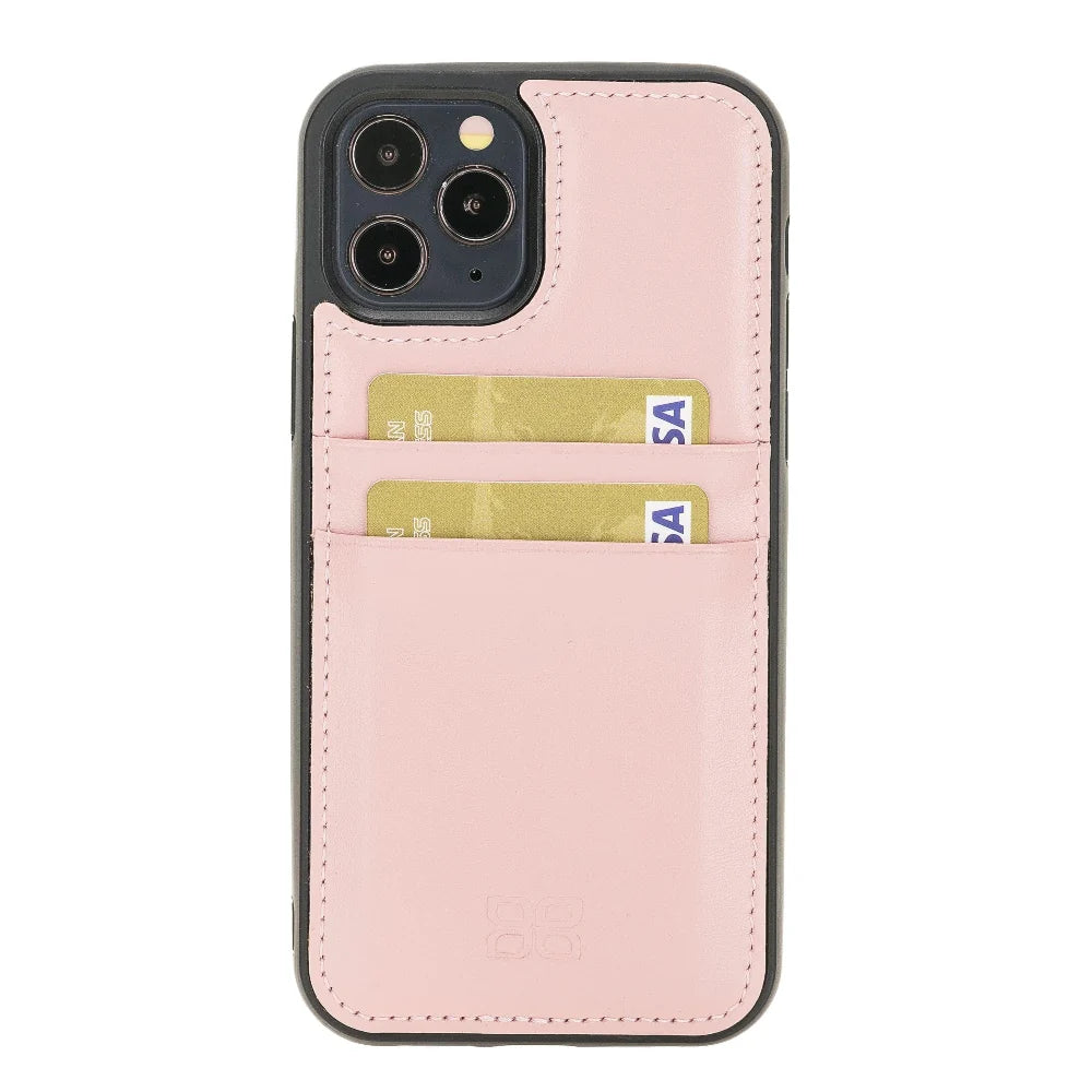 Bouletta Flexible Leather Back Cover with Card Holder for iPhone 12 Series
