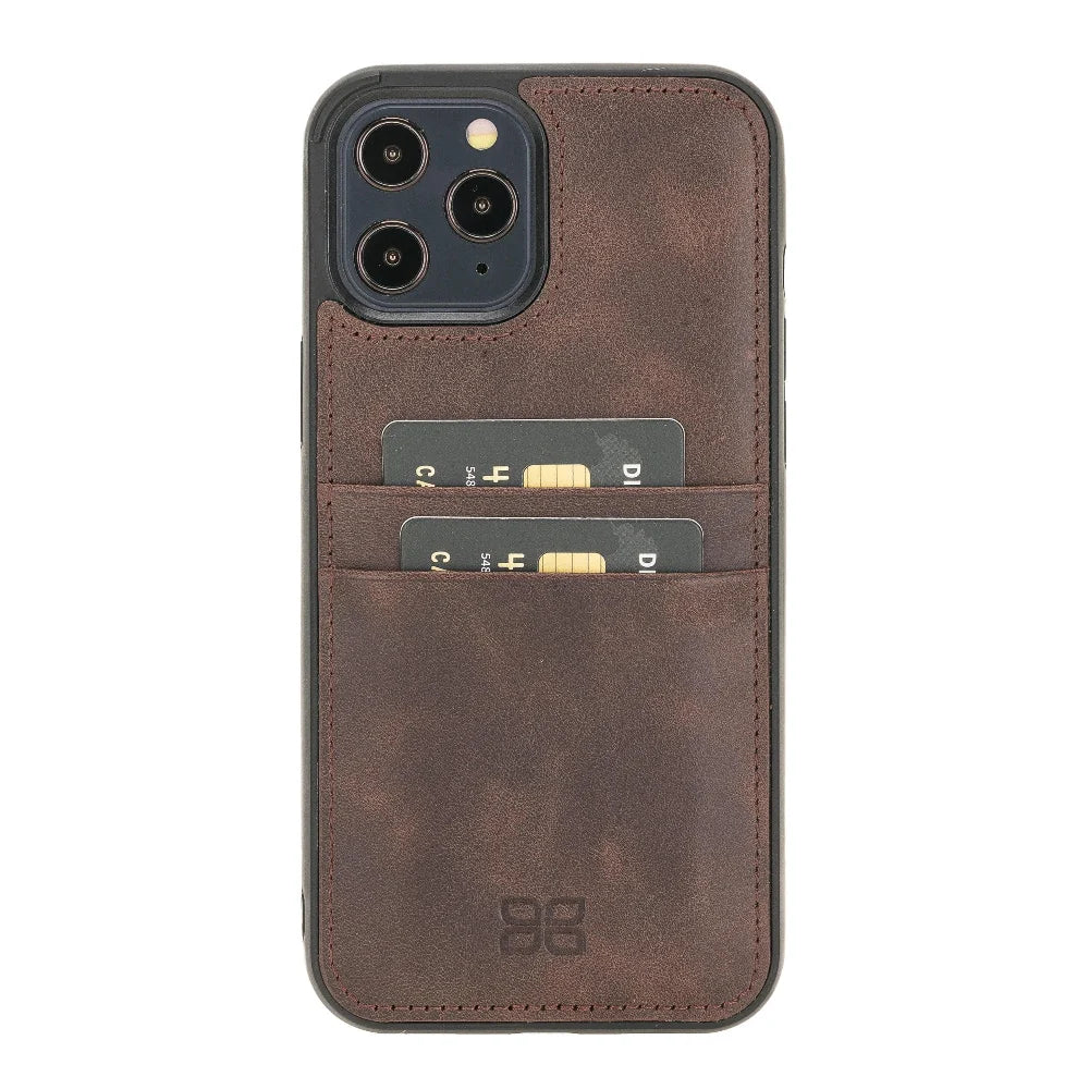Bouletta Flexible Leather Back Cover with Card Holder for iPhone 12 Series