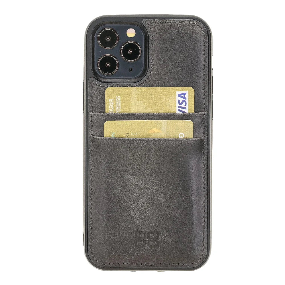Bouletta Flexible Leather Back Cover with Card Holder for iPhone 12 Series