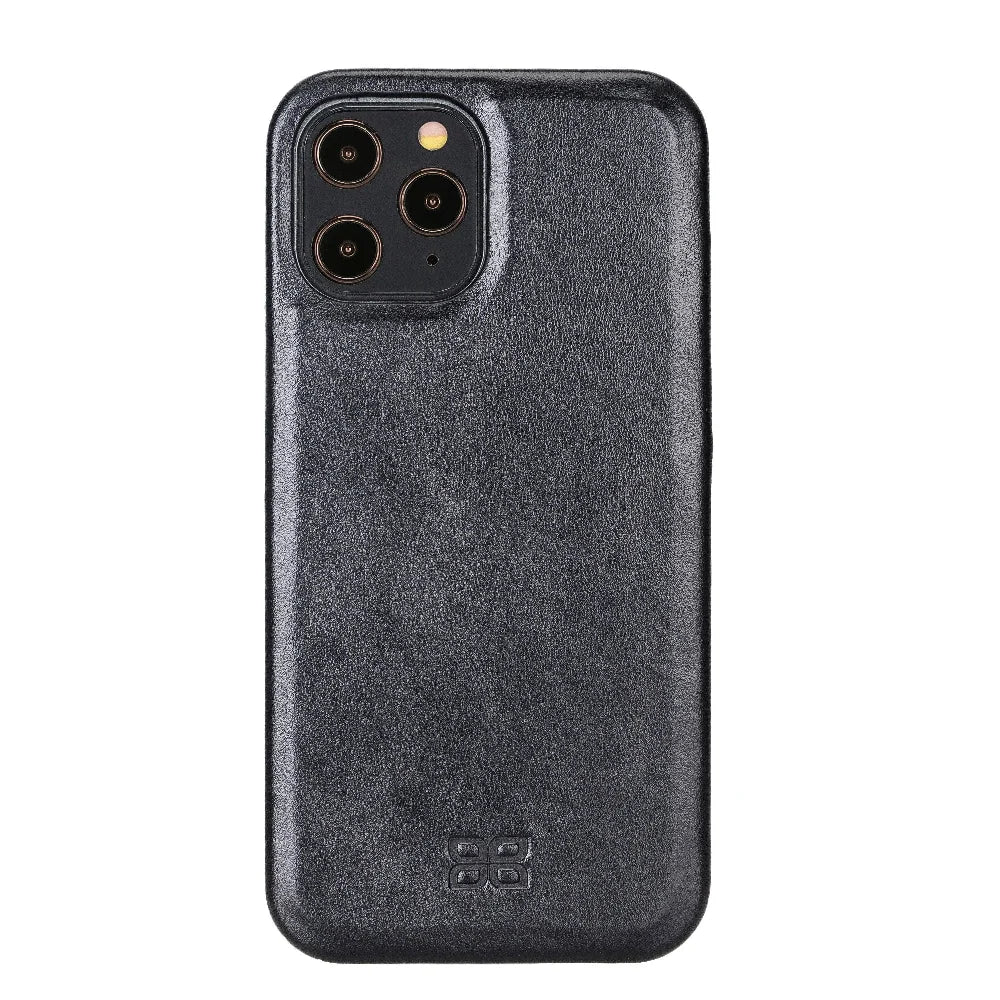 Bouletta Fully Leather Back Cover for Apple iPhone 12 Series iPhone 12 Pro Max / Black