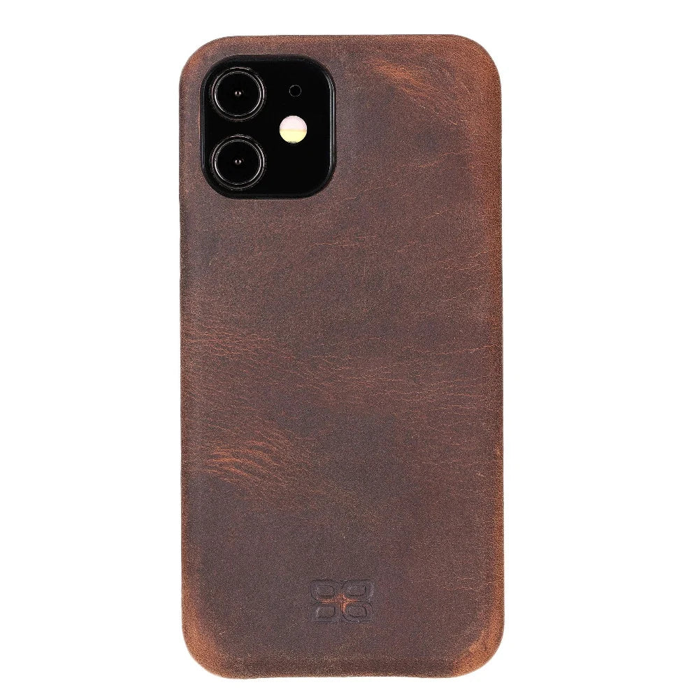 Bouletta Fully Leather Back Cover for Apple iPhone 12 Series iPhone 12 Pro / Antic Brown