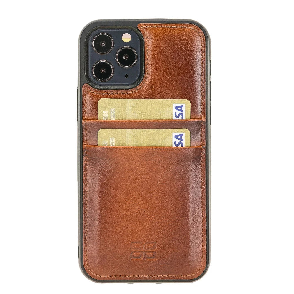 Bouletta Flexible Leather Back Cover with Card Holder for iPhone 12 Series