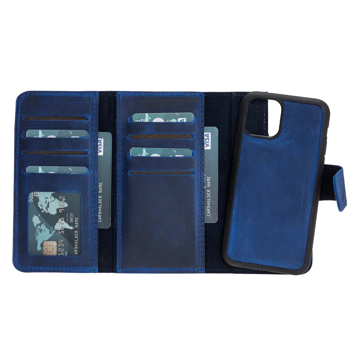 Santa I Phone 11 Pro Leather Detachable Wallet Case