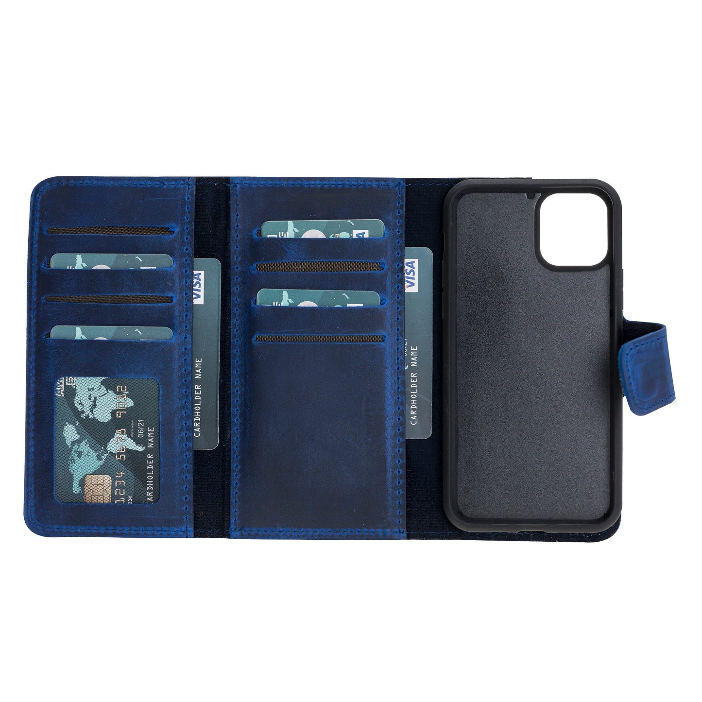 Santa I Phone 11 Pro Leather Detachable Wallet Case