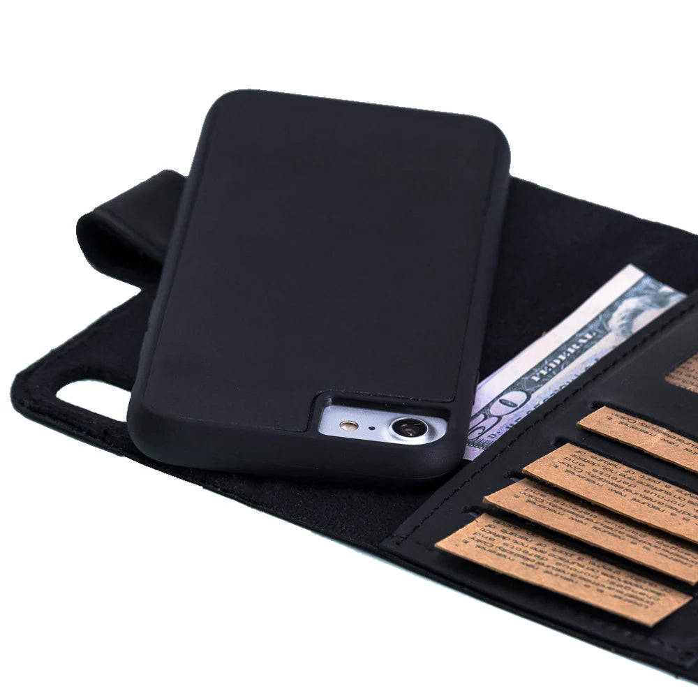 Santa I Phone Se / 8 / 7 Leather Detachable Wallet Case