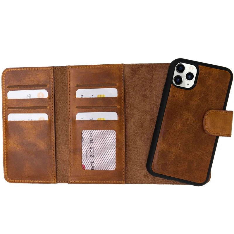 Santa I Phone 11 Pro Leather Detachable Wallet Case