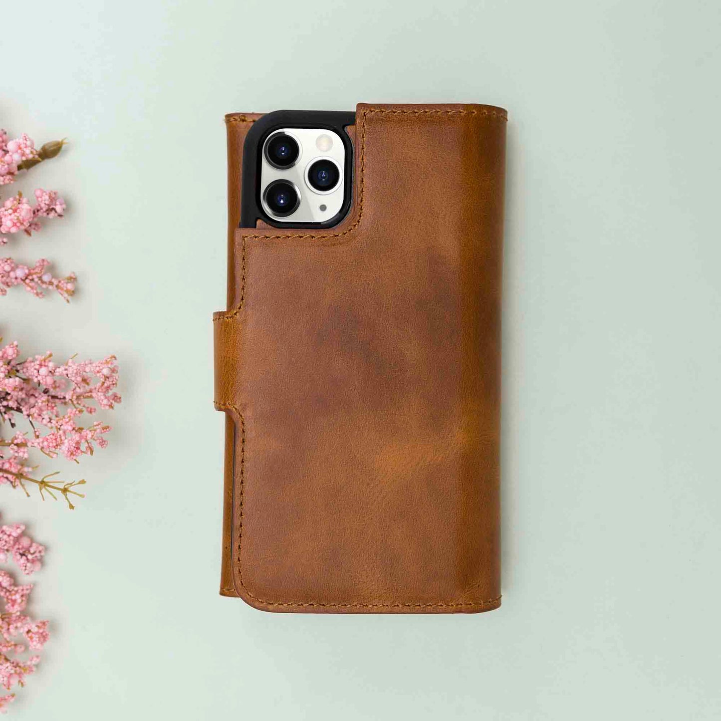 Santa I Phone 11 Pro Leather Detachable Wallet Case