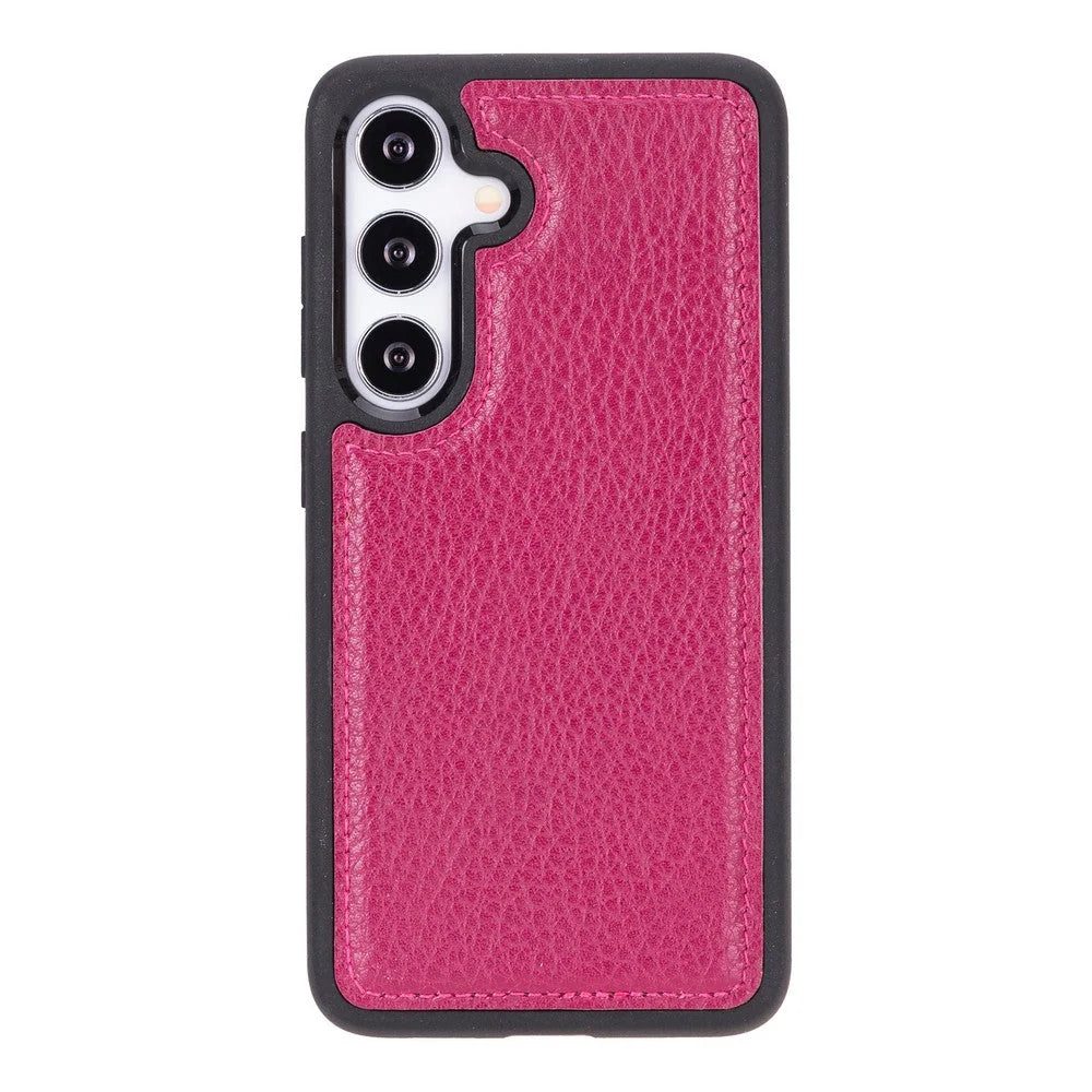 PLM Flexible Leather Back Cover for Samsung Galaxy S24 Ultra Fuchsia