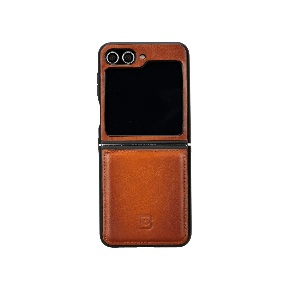 Bouletta Samsung Galaxy Z Flip 5 Leather Back Cover Case - FXC - Pre Order Blue / Samsung Galaxy Z Flip 5